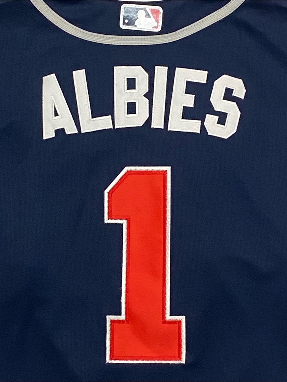 Ozzie Albies 2019 Atlanta Braves MLB 150 Anniversary Majestic Baseball Jersey 56 - Picture 6 of 9